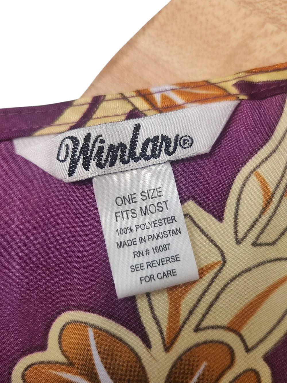 Winlar One Size Kaftan Muu Muu Purple Floral OS Long Flowy Vintage Retro 60s 70s